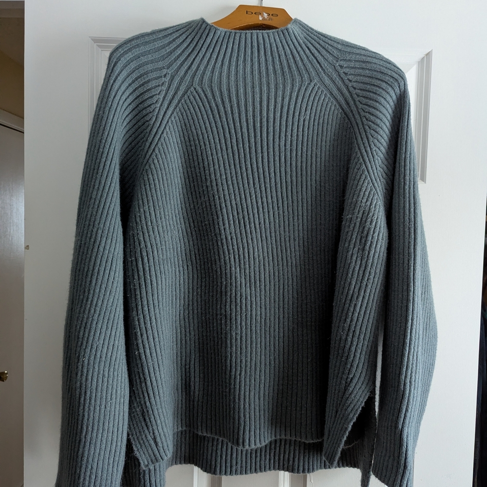 A New Day Charcoal Ribbed Knit Top